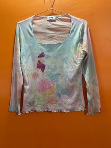 Sheer Floral Long Sleeve Top