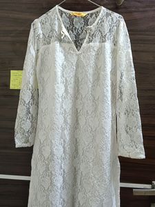SIRIKIT WHITE NET KURTA