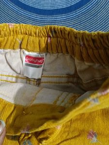 Floral Corduroy Pants - Size Kids