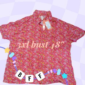 Floral Print V-Neck Top