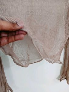 Sheer Mesh Long Sleeve Top