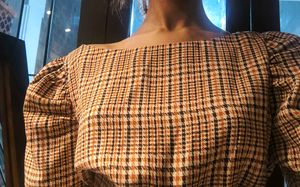 k-drama inspired checked top
