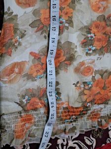 Off-Shoulder Floral Print Blouse