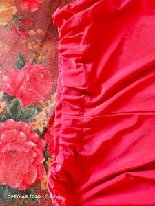 💖Bright Red Silk Palazo