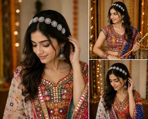 Sparkling Floral Hairband/mathapatti