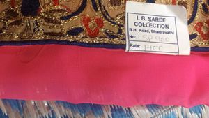 Pink Embroidered Saree
