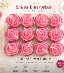 Floating Flower Candles - Pack of 12