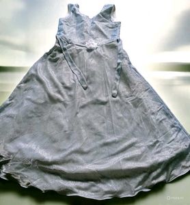 Girl's Silver Dress with Shrug