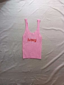 Pink Knit Crop Top