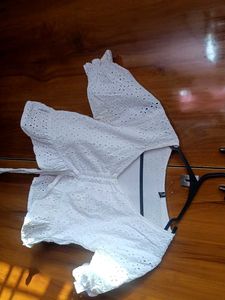 White Broderie Anglaise Top