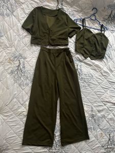 Brand New Olive Green 3-Piece Co-ord Set
