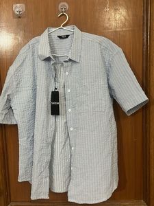 Striped Short Sleeve Button-Up Shirt