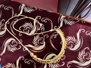 Elegant Gold Pearl Choker Necklace