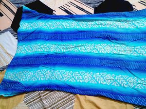 Blue Striped Cotton Maxi