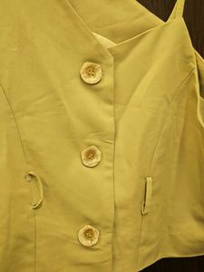 Stylish Asymmetrical Buttoned Top