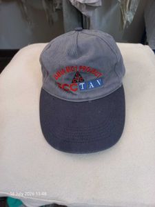 Grey Baseball Cap with Embroidery