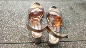Rose Gold Strappy Heels
