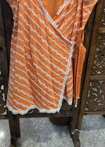 mulmul brand Orange Embroidered sets