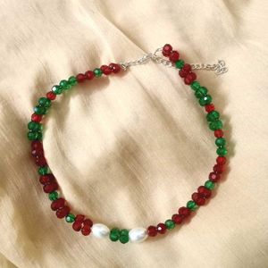 Elegant Pearl Drop Earrings &amp; Beaded Choker Set