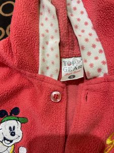 Baby Winter Wear / Jacket With Hoodie And Mittens
