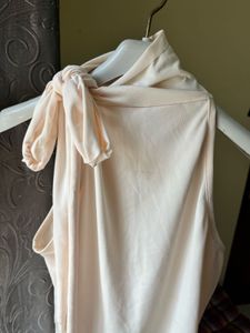 Sleek Cream Halter Neck Top