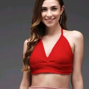Chic Red Halter Top