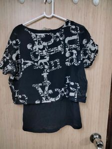 Price Reduced- Black And White Top