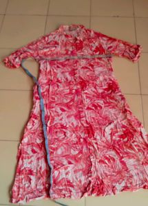 Vibrant Tropical Leaf Print kurta