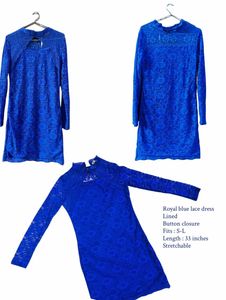 Royal Blue Lace Dress