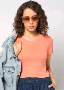 Pink Cropped T-Shirt