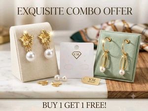 Exquisite Pearl Earrings Combo Offer