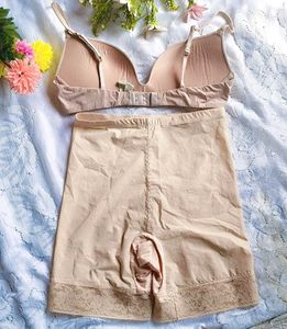 Vintage Style Shapewear Shorts with bra