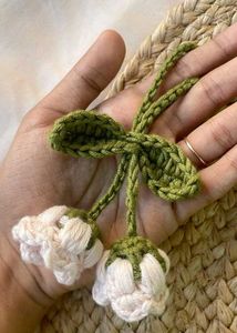 Handmade Crochet Flower Dupatta Charm