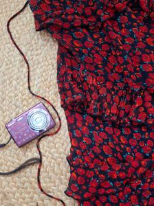 ୨୧ Vintage Floral Ruffle Maxi Dress ୨୧