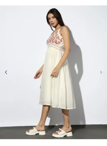 Embroidered Cream Sundress