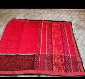 Red Floral embroidery Saree