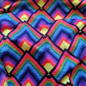 Vibrant Rainbow Geometric Bikini Top