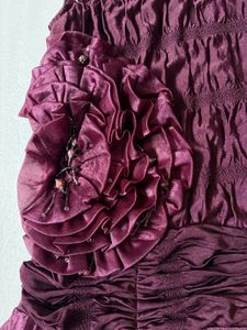 Stunning Ruffled Purple Ethnic Gown