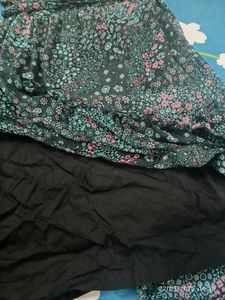 8-10 Yr Girl Frock / Dark Green/ Georgette
