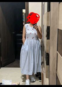 Tokyo Talkies Floral Striped Midi DRESS