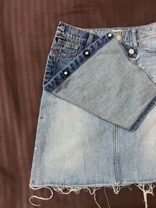 Two toned Denim skirt