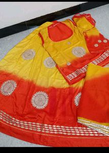 rajputi poshak Yellow orange