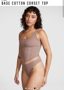 Ribbed Corset Tank Top