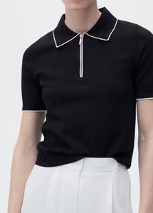 MANGO Polo Neck Sweater with Contrasting Trim