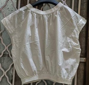 Zudio White Minimal Aesthetic Top 🤍