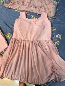 Elegant Pink Sharara Suit Set