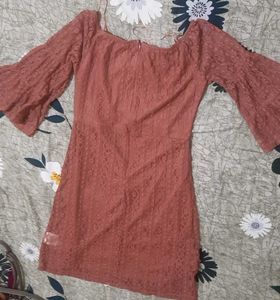 Off-Shoulder Bell Sleeve Dress