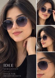 Round Metal Frame Sunglasses
