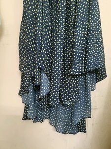 Chic Polka Dot High-Low Dress