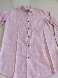 Pink Pure Cotton Shirt for men